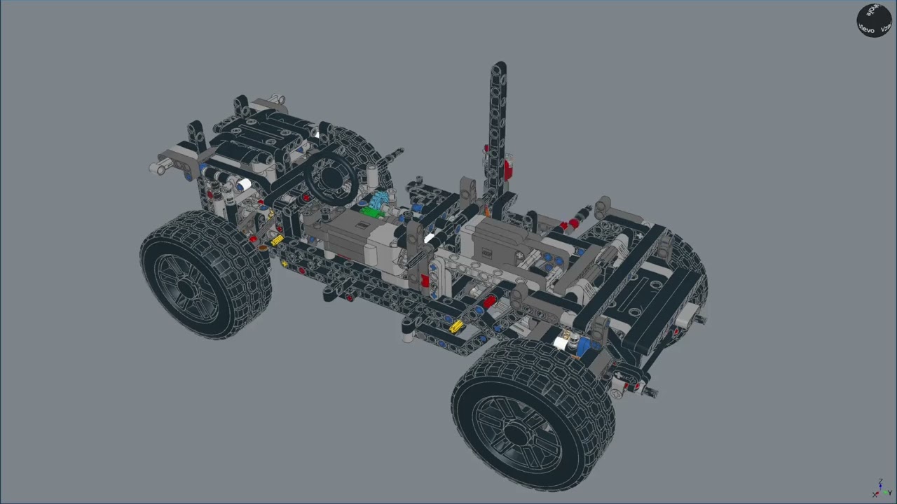 LEGO 42177 - Mercedes-Benz G500 – Modified using Powered Up parts – LeoCAD model