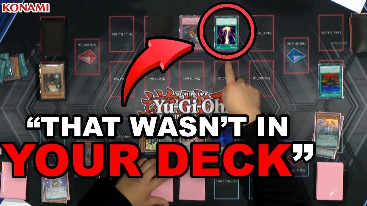 В игре Yu-Gi-Oh! мошенник был пойман за тем, что прятал карты в странном месте...