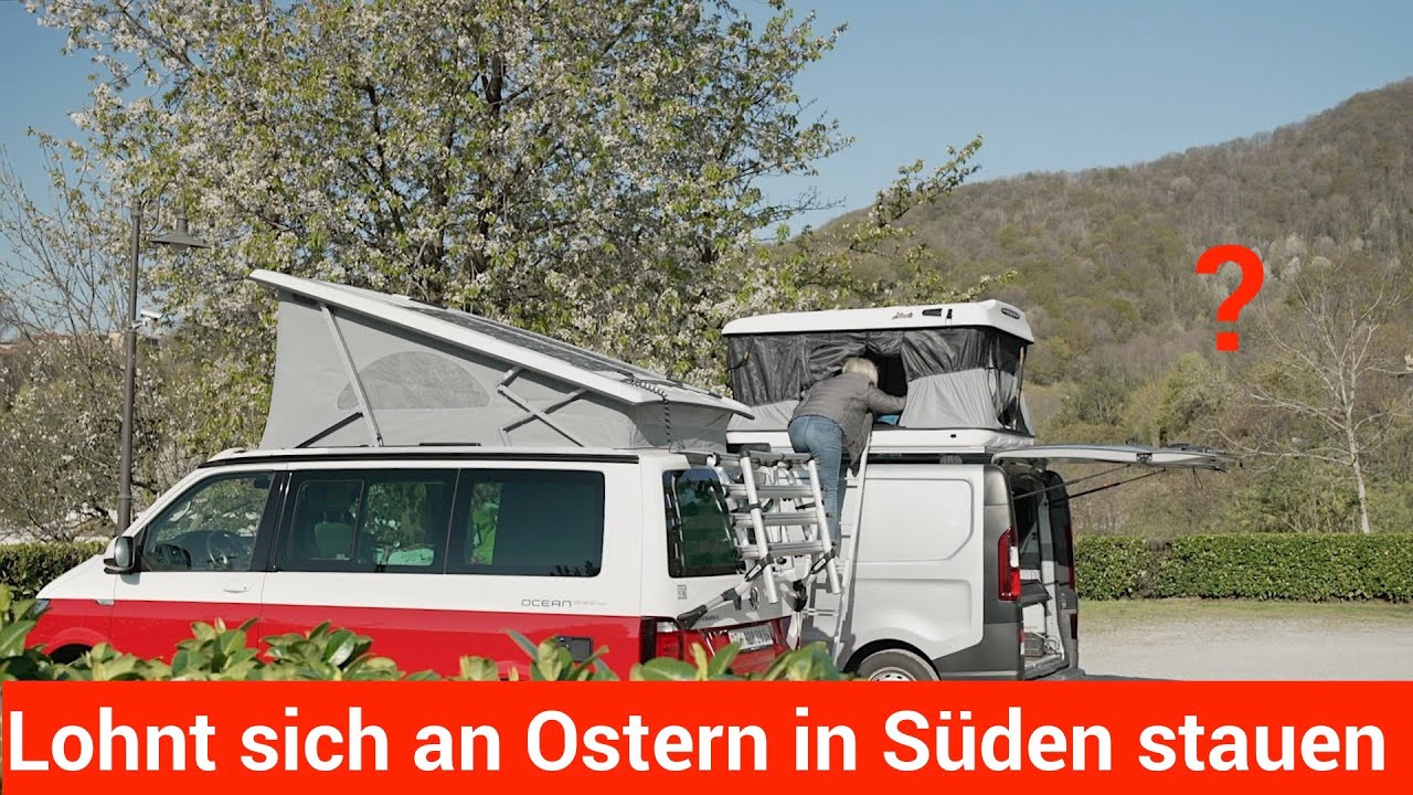 VW T6 California Ocean - Büssli - Bulli - Oster Trip 2023 nach Verona Italy. Lohnt sich Osterstau?