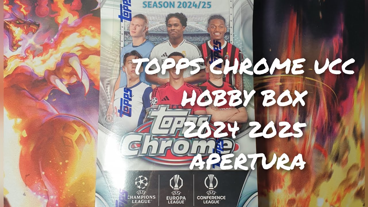 APERTURA CAJA TOPPS CHROME UCC 2024 2025 HOBBY BOX - AUTOGRAFO ASEGURADO - cartas PREMIUM