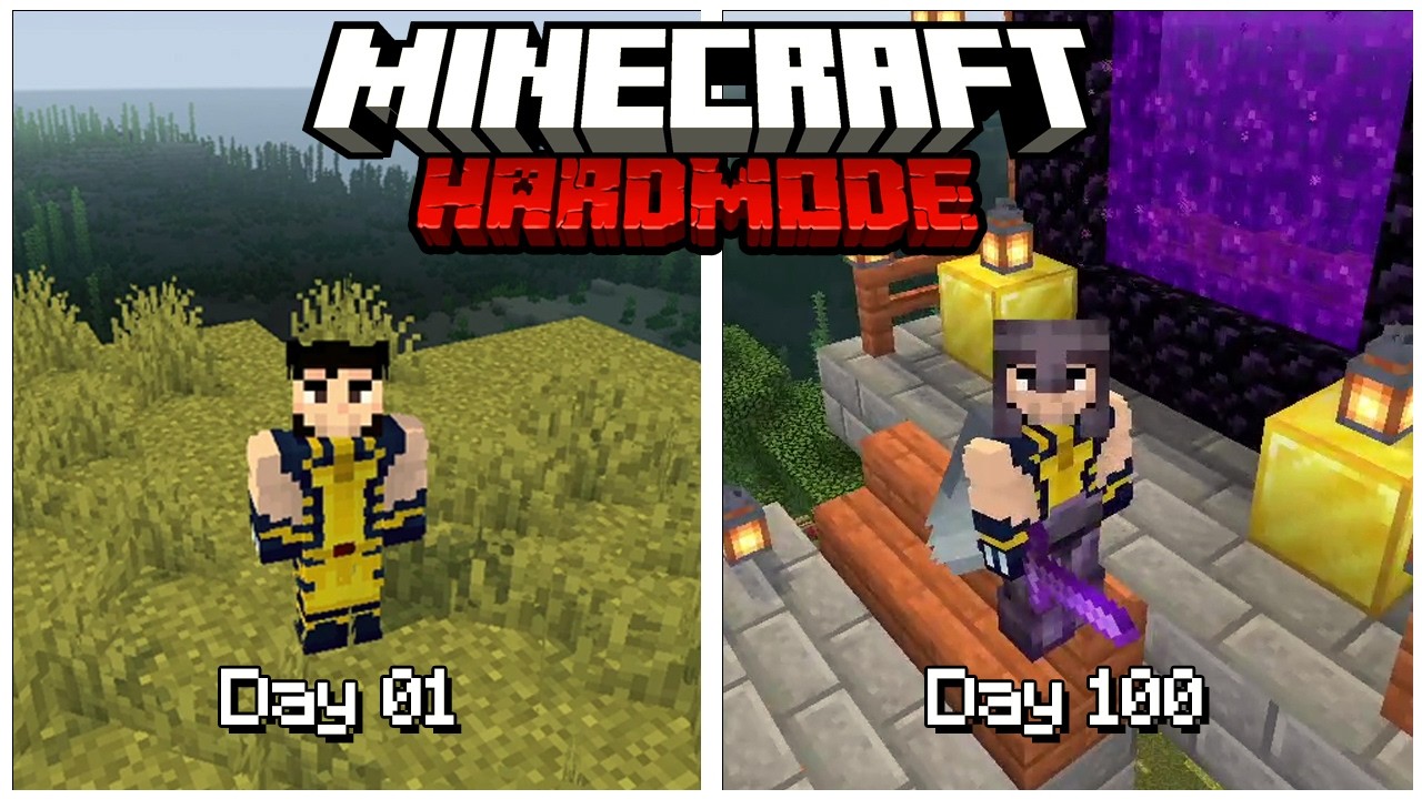 I Survived 100 Days in Minecraft Hardmode Survival (Hindi) #minecraftsurvivalseries100days