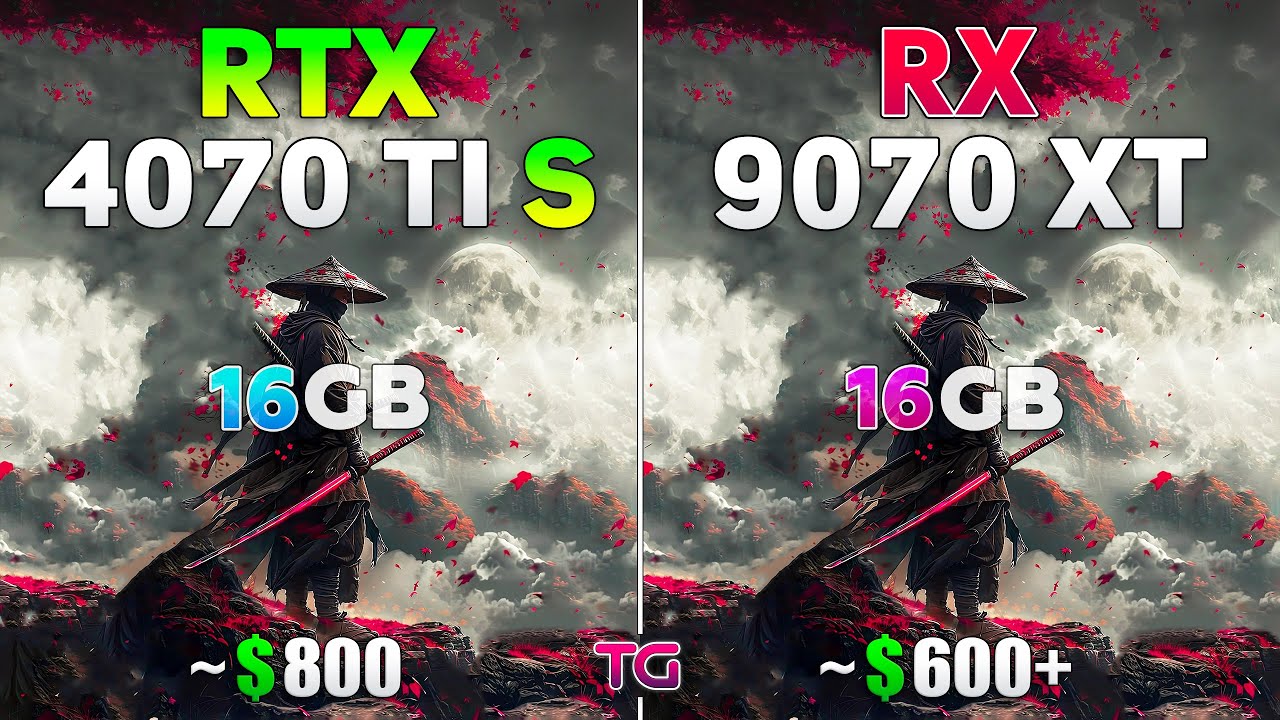 RX 9070 XT vs RTX 4070 Ti SUPER - Test in 10 Games