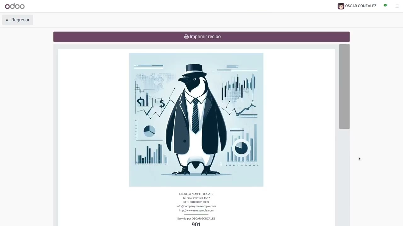 Odoo 17  - Módulo de Punto de Venta -  Reimprimir un ticket de Venta