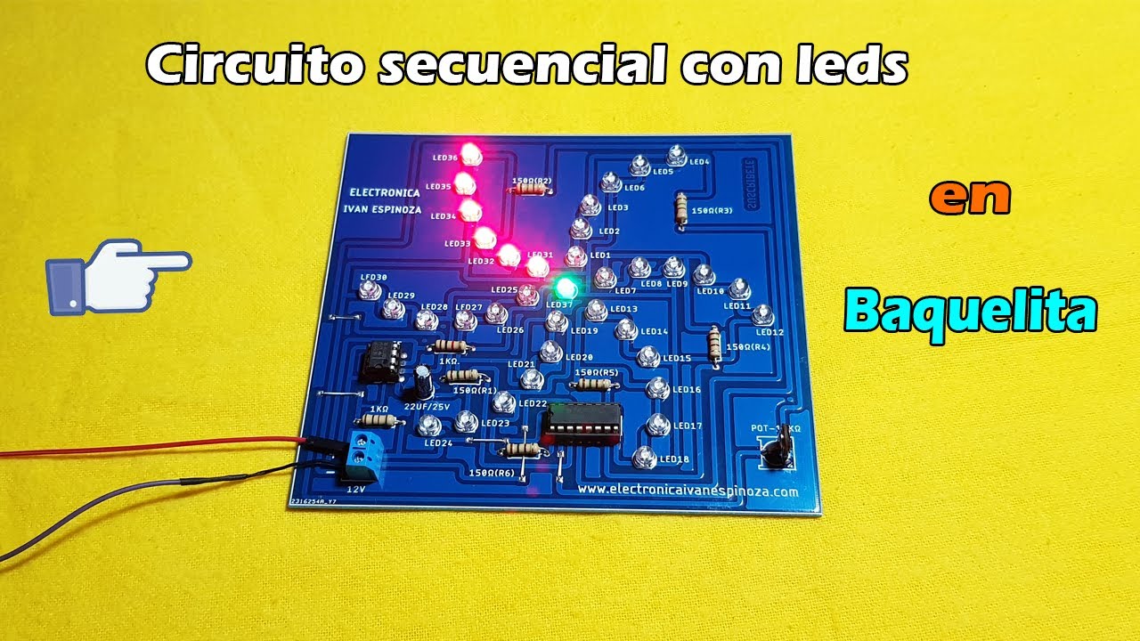Circuito secuencial con leds muy sencillo en baquelita | Parte 2 | JLCPCB.COM