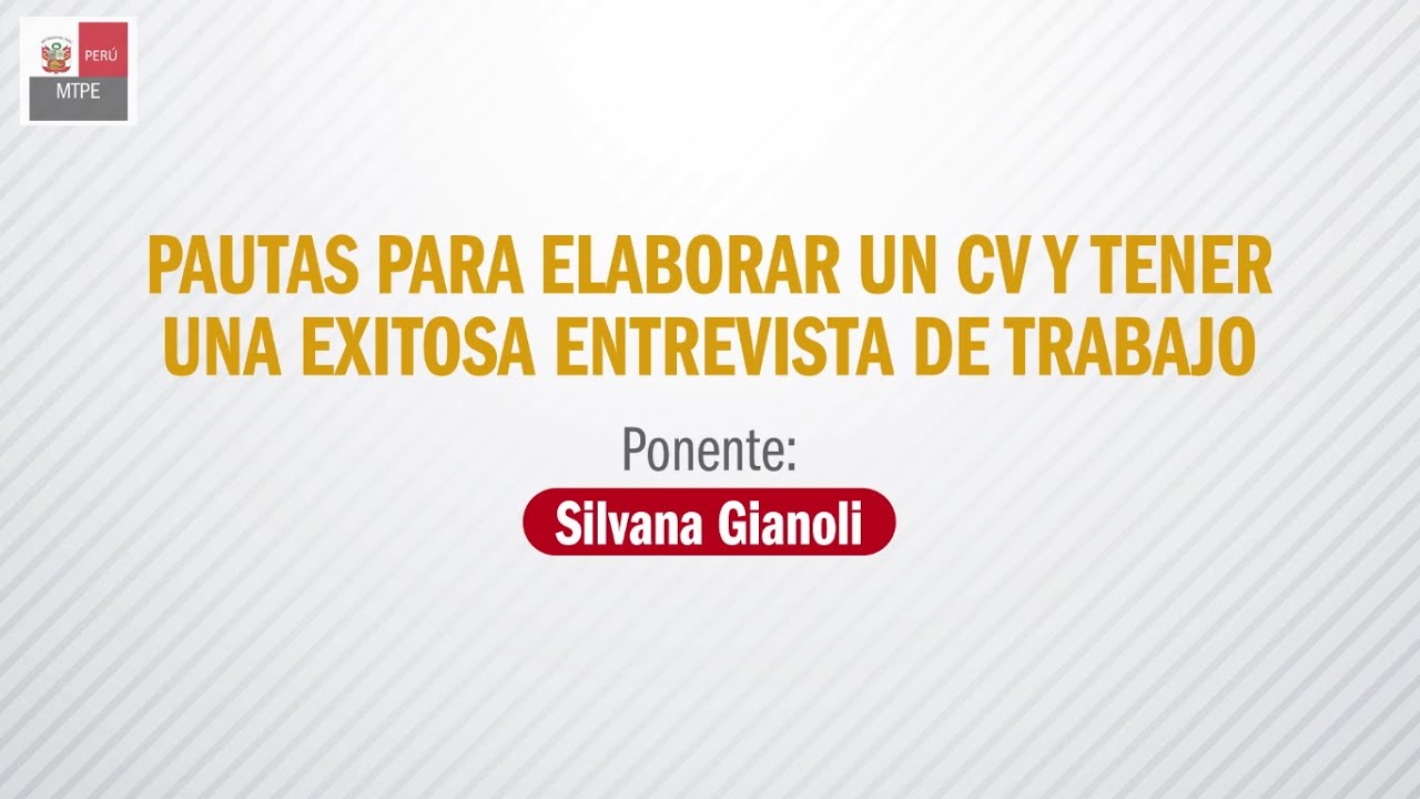 Pautas para elaborar un CV y tener una exitosa entrevista de trabajo