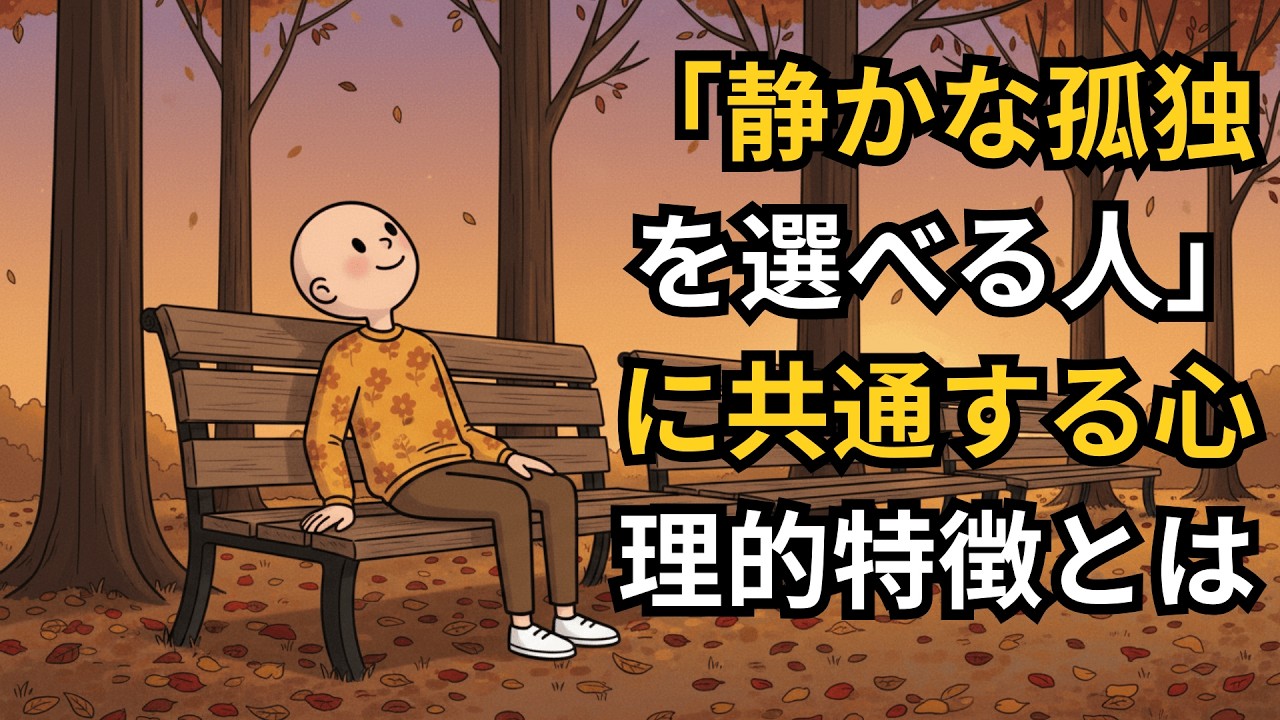 静かな孤独を選べる人」に共通する心理的特徴とは