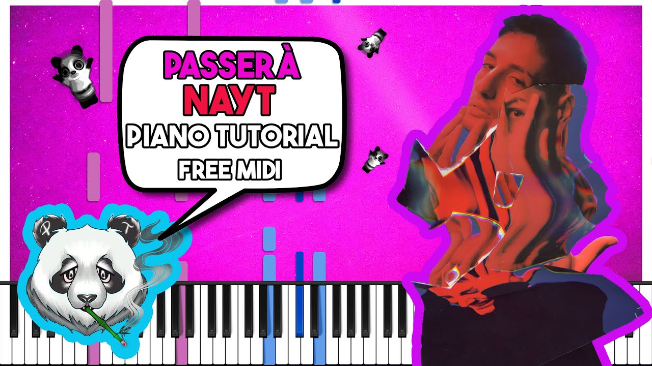 NAYT - PASSERÀ (Acoustic Version) - Piano Tutorial (Melodia)
