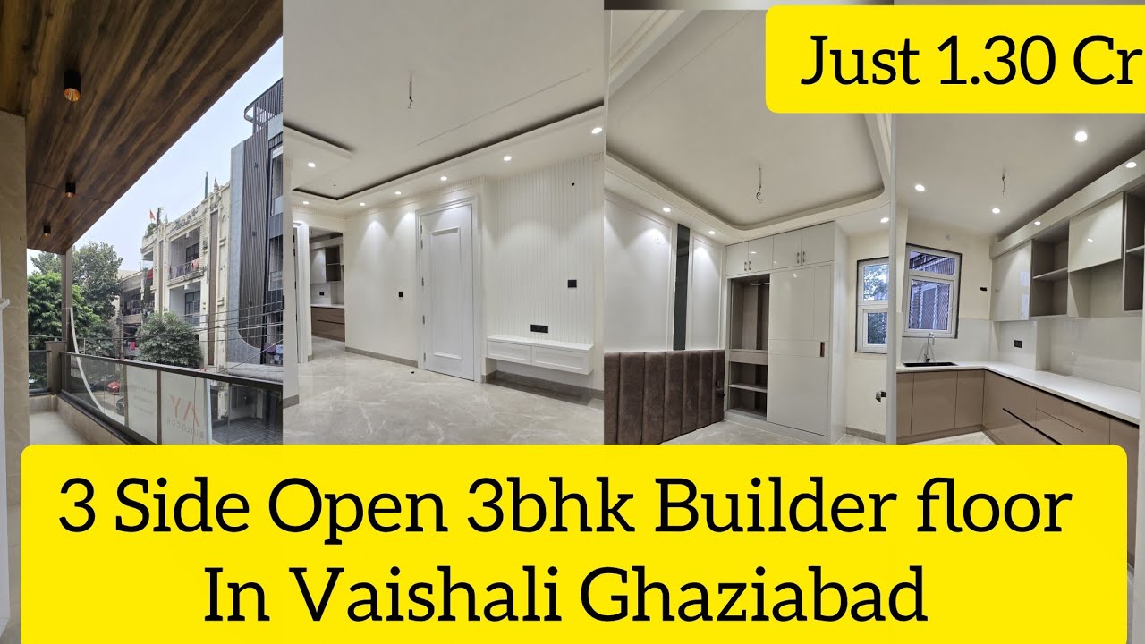 3 Side Open 3bhk Builder Floor in Vaishali Ghaziabad ,Near to Metro station 🚉 #luxuryhomes #metro