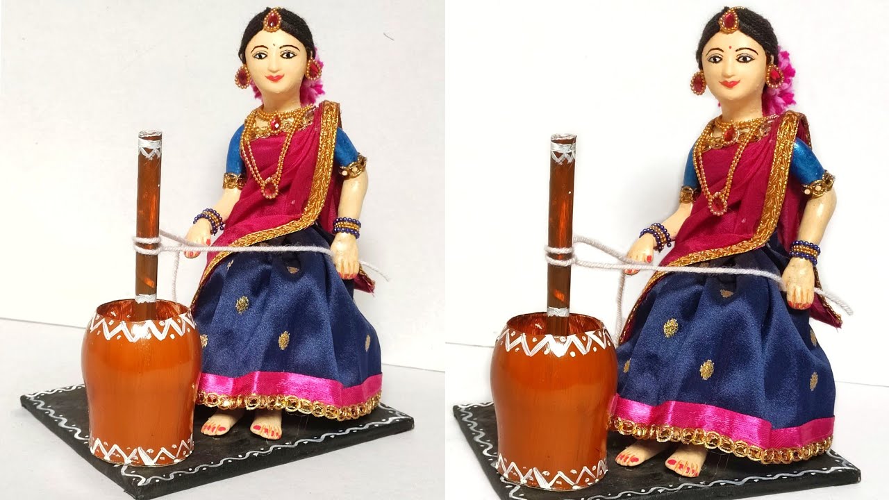 Traditional Indian Doll | Newspaper Doll Making Tutorial | How To Make - Crafts | By Punekar Sneha
