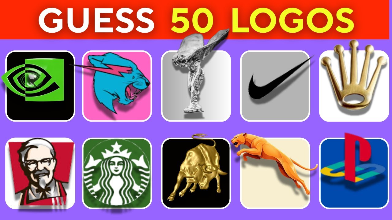 Guess the Logo Quiz 🧠| Can You Win This Guess the 50 Loges Quiz?  🏆😨