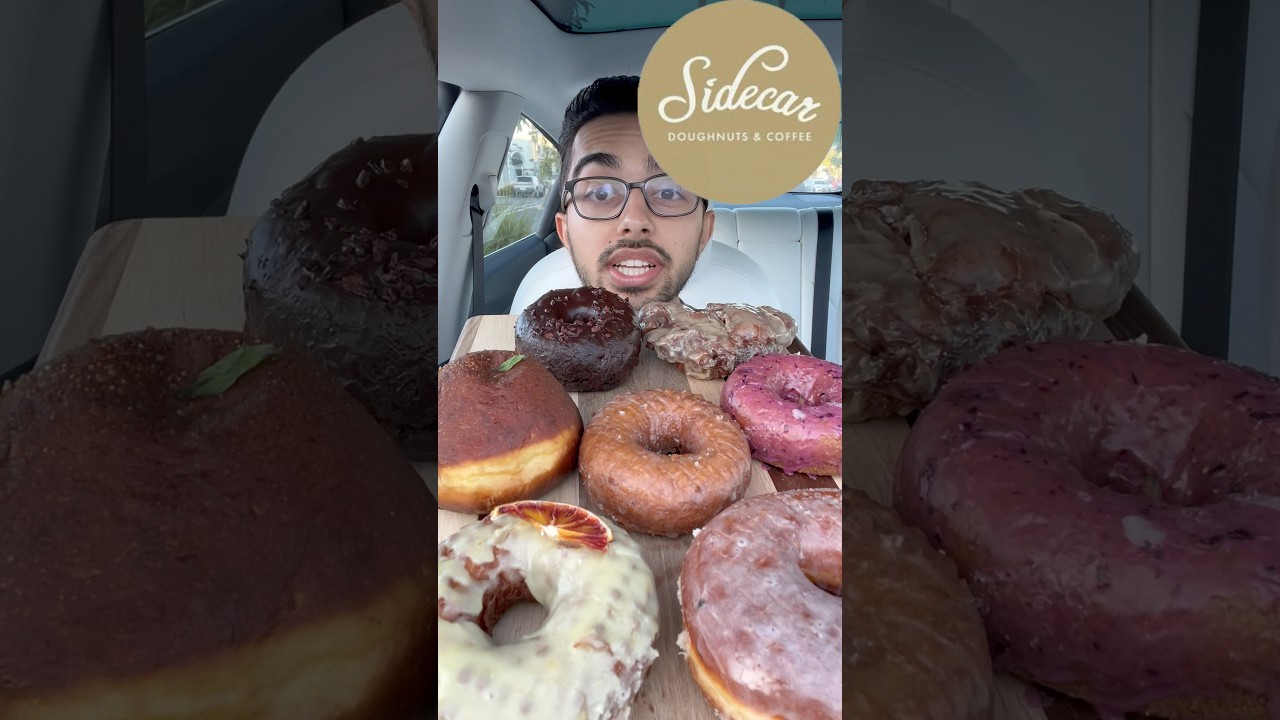 Viral Gourmet Donuts? Reviewing @sidecardoughnutscoffee9561 #donuts #asmr #mukbang #foodreview