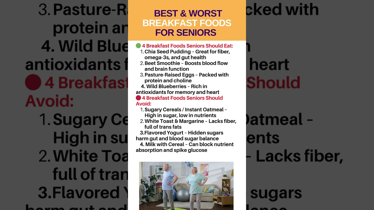 Best & Worst Breakfast Foods for Seniors &ndash; What to Eat After 60