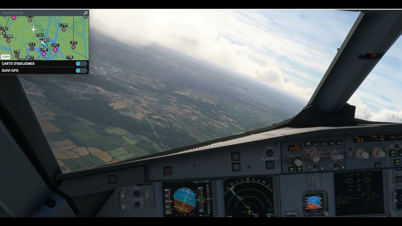 Wonderful landing in Blagnac Airport (Toulouse - LFBO) with the Airbus A 320