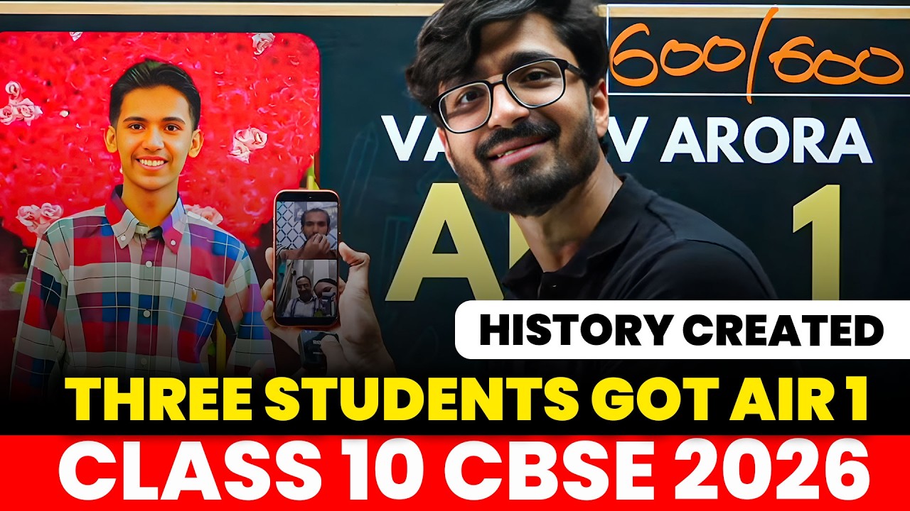 Three Students Got AIR 1 in Class 10 CBSE || PW Udaan Batch 🔥 || Class 10 Result