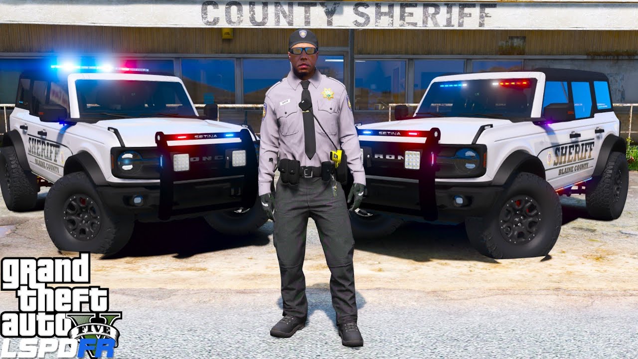GTA 5 LSPDFR POLICE MOD - New 2021 Ford Bronco Sheriff Truck