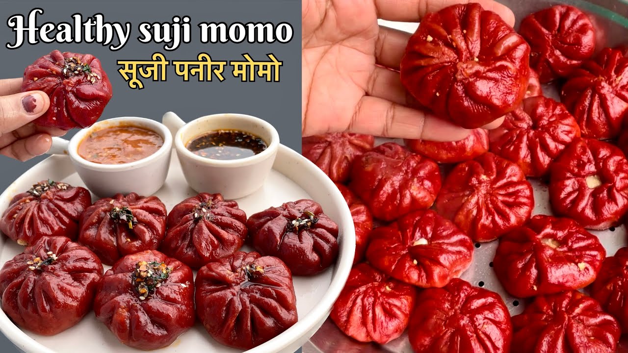 Suji paneer momo 🥟 recipe | How to make healthy suji paneer momo | सूजी से बनाये हेल्थी पनीर मोमो |