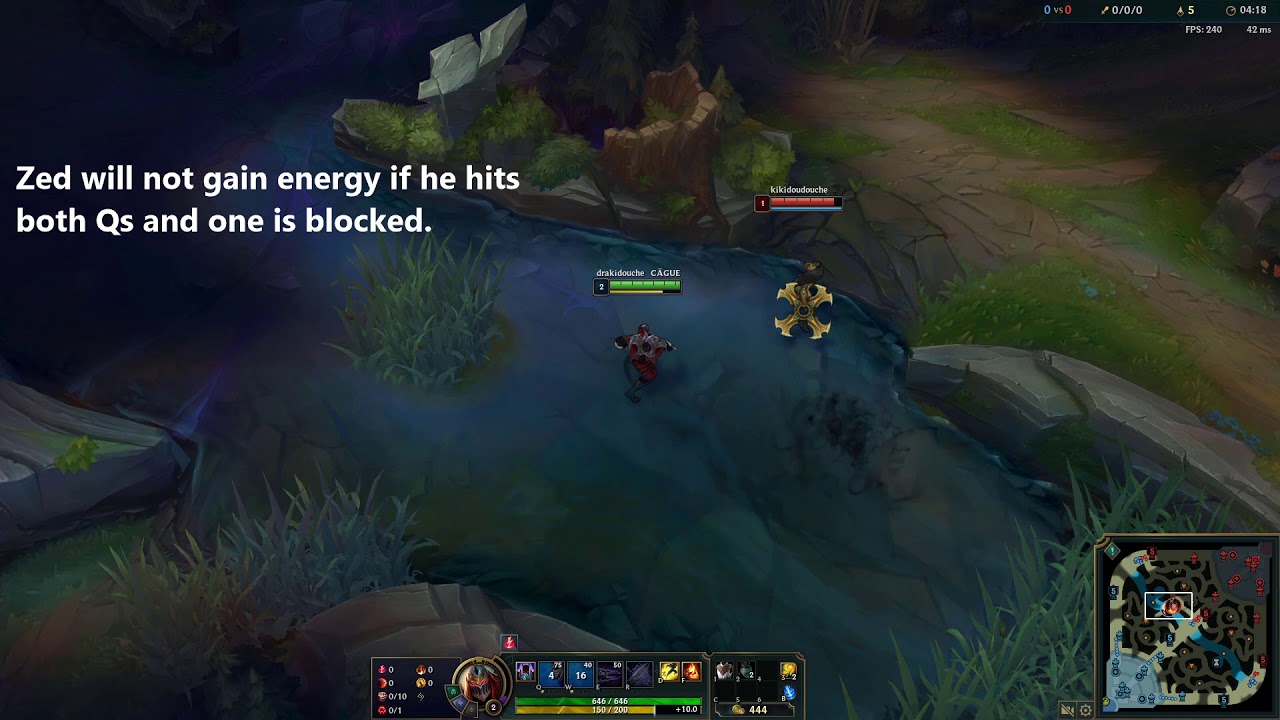 All Zed abilities interactions with Sivir spellshield / League of Legends