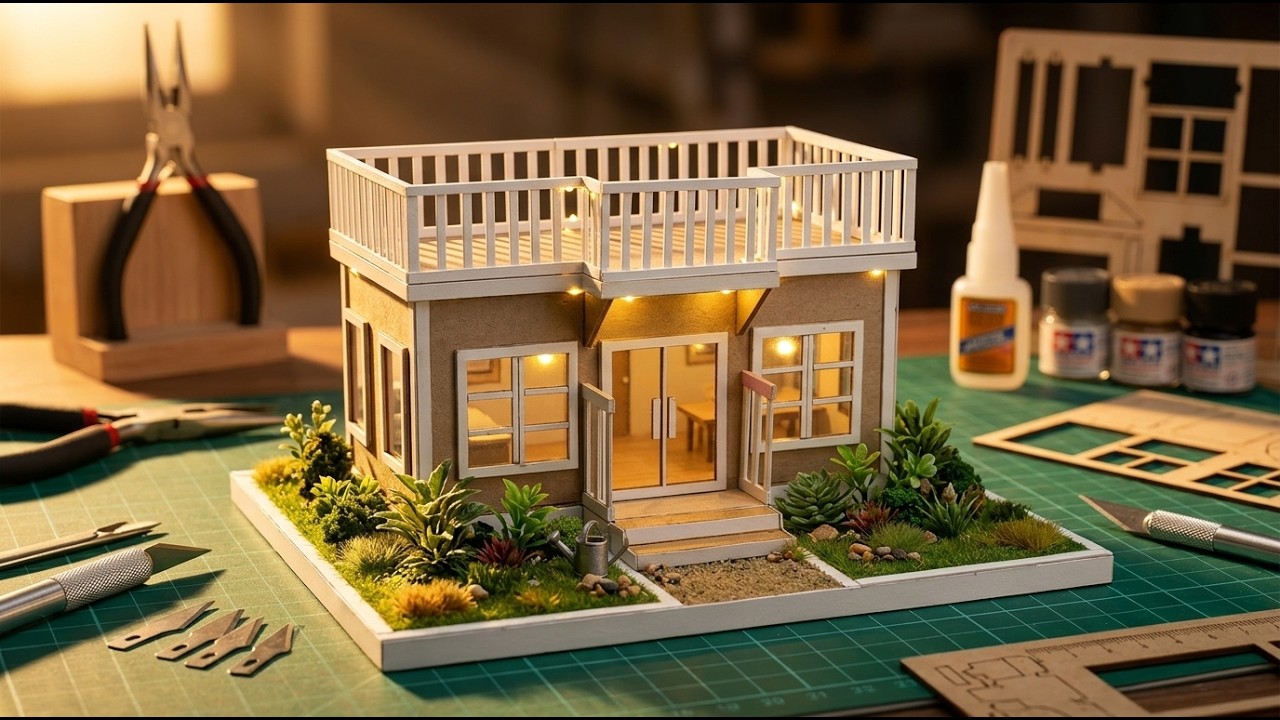 I Spent 300 Hours Building a Mini Cardboard House | DIY Craft