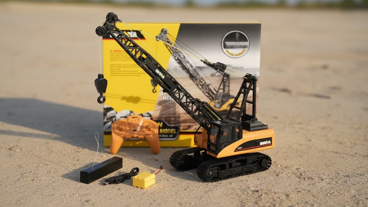 REVIEW NHANH XE CẨU HUINA 1572  Chiếc cần cẩu RC Quốc Dân tầm giá 1 Triệu!!!