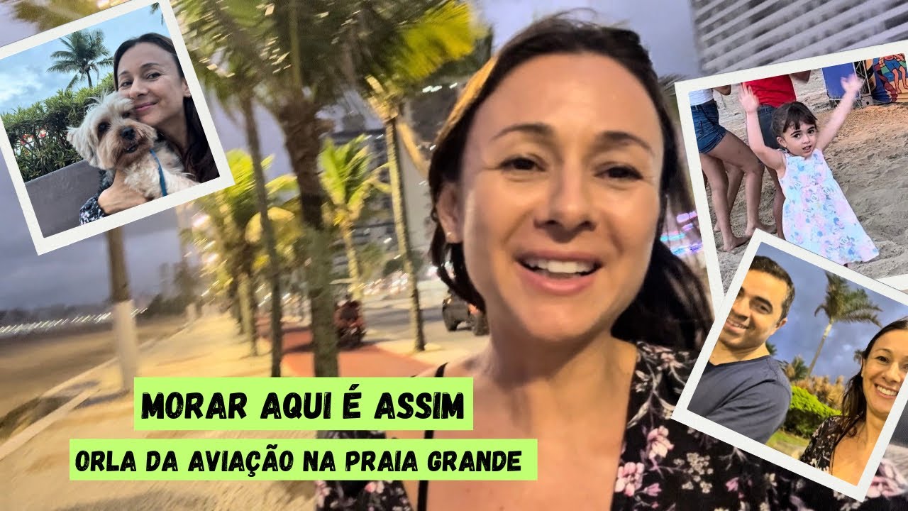 MORAR NA PRAIA GRANDE É ISSO: caminhada, dança e banho de chuva na ORLA DA AVIAÇÃO 