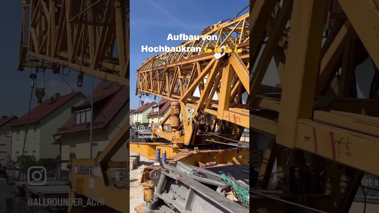 Aufbau Hochbaukran 🙌
