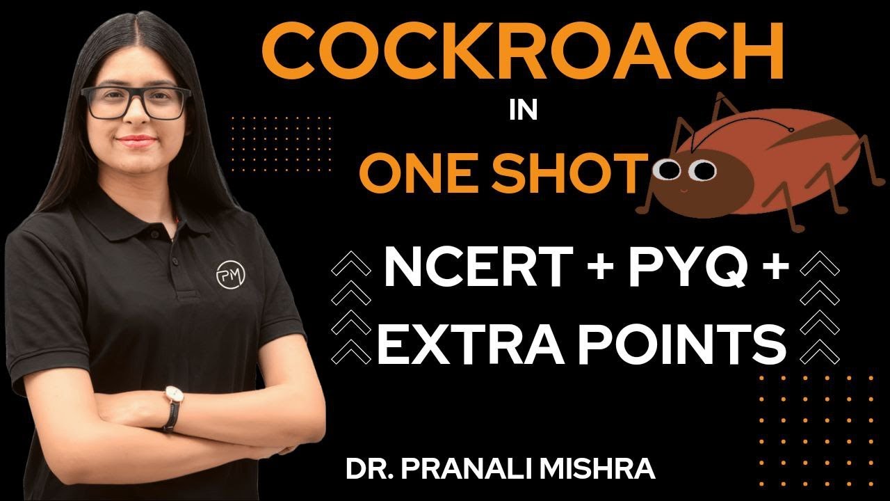 Cockroach | Class 11 NEET | One shot + Questions |  Biology by Dr. Pranali Mishra #neet #neetexam