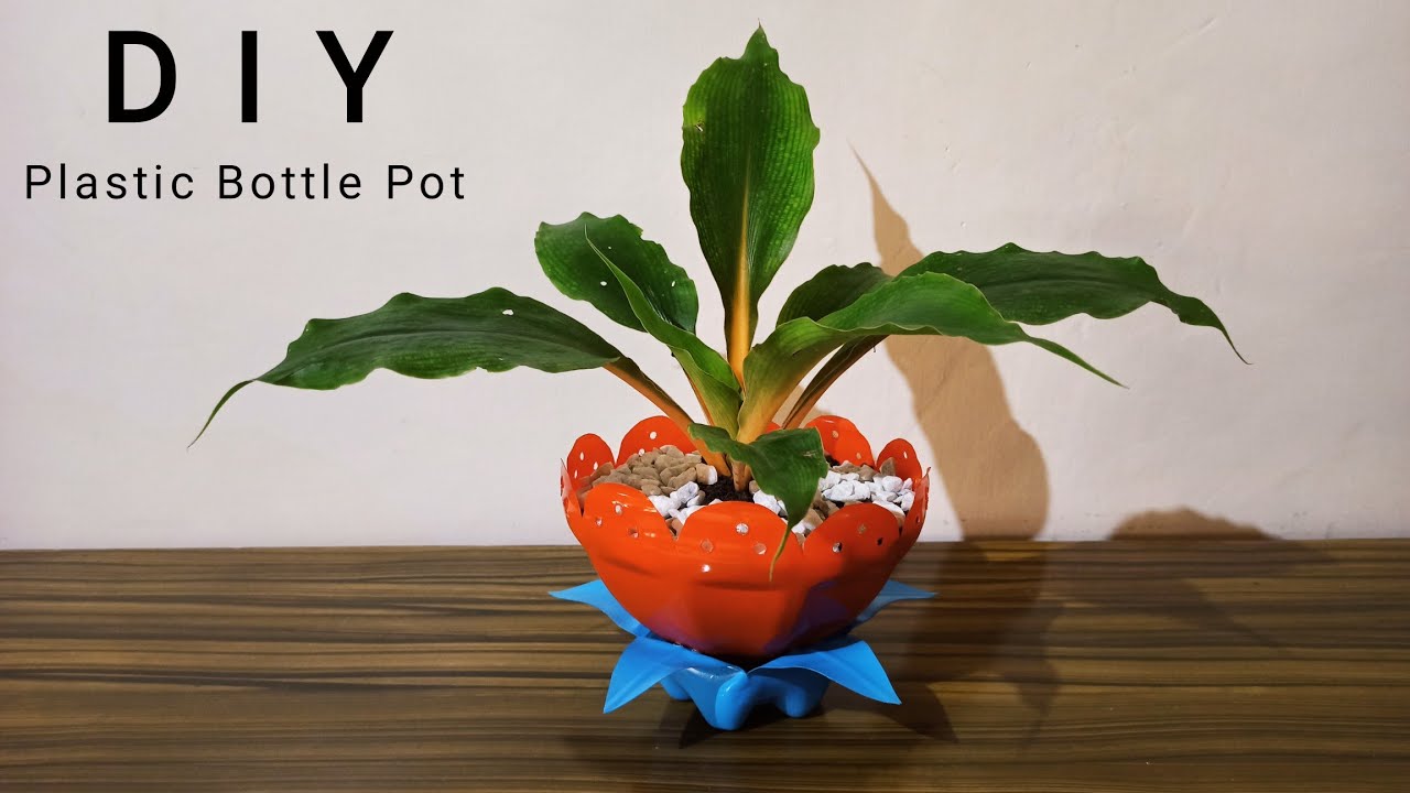 PLANT POT FROM DISCARDED PLASTIC BOTTLES