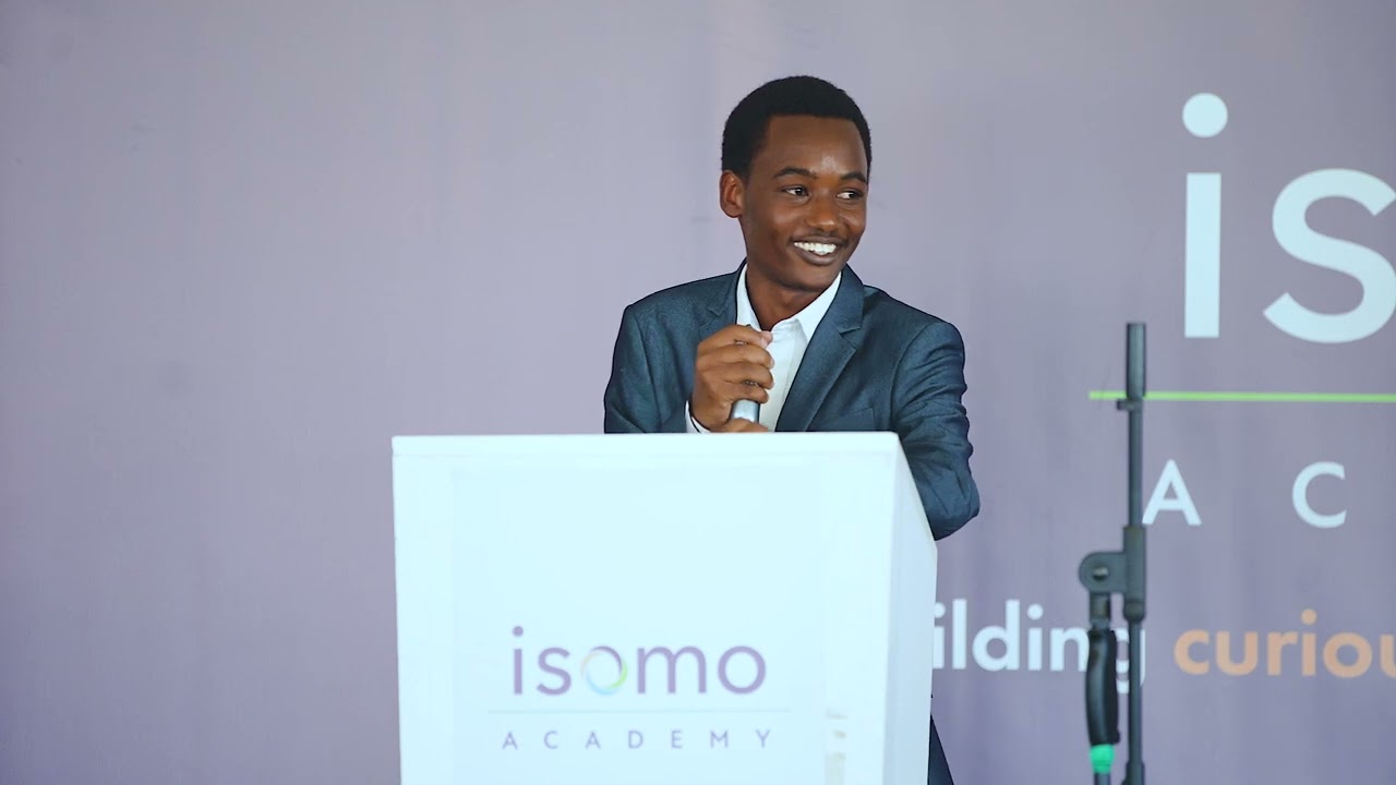 Isomo Scholar, Brian Roberto Sugira, Commissioning Speech