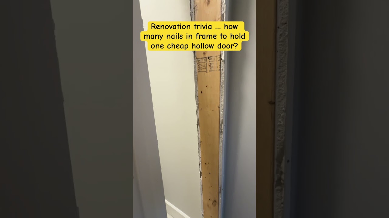 Home renovation trivia question&hellip; how many nails were in this door frame?