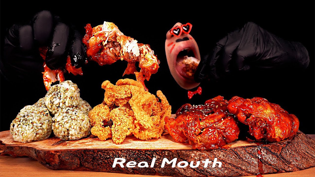 [4K] Korea most popular Fried chicken set MUKBANG 치킨세트 먹방 ไก่  เวียดนาม [EAR EATING ASMR]