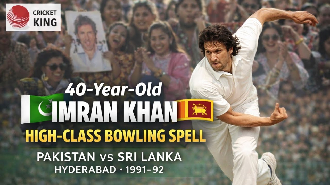 40 Year's Old Imran Khan Ball by Ball High Class Bowling Spell | 3 for 15 v Srilanka Hyderabad 1992