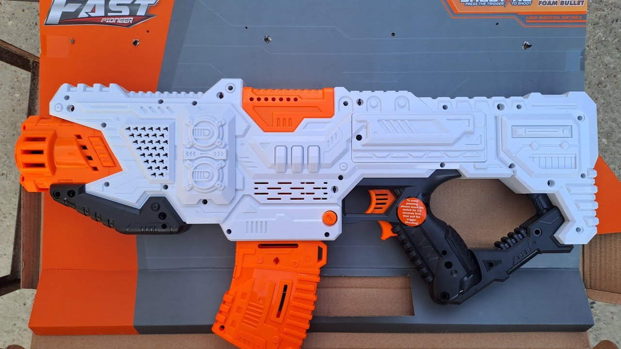 Pistol electric Fast Pioneer - Blaster cu gloanțe din spumă cu capacitate de glonț de 24X.