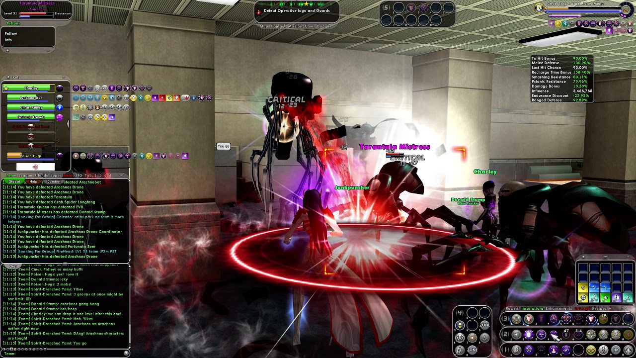 City Of Heroes- Using my Widow - Full Team Wipe?
