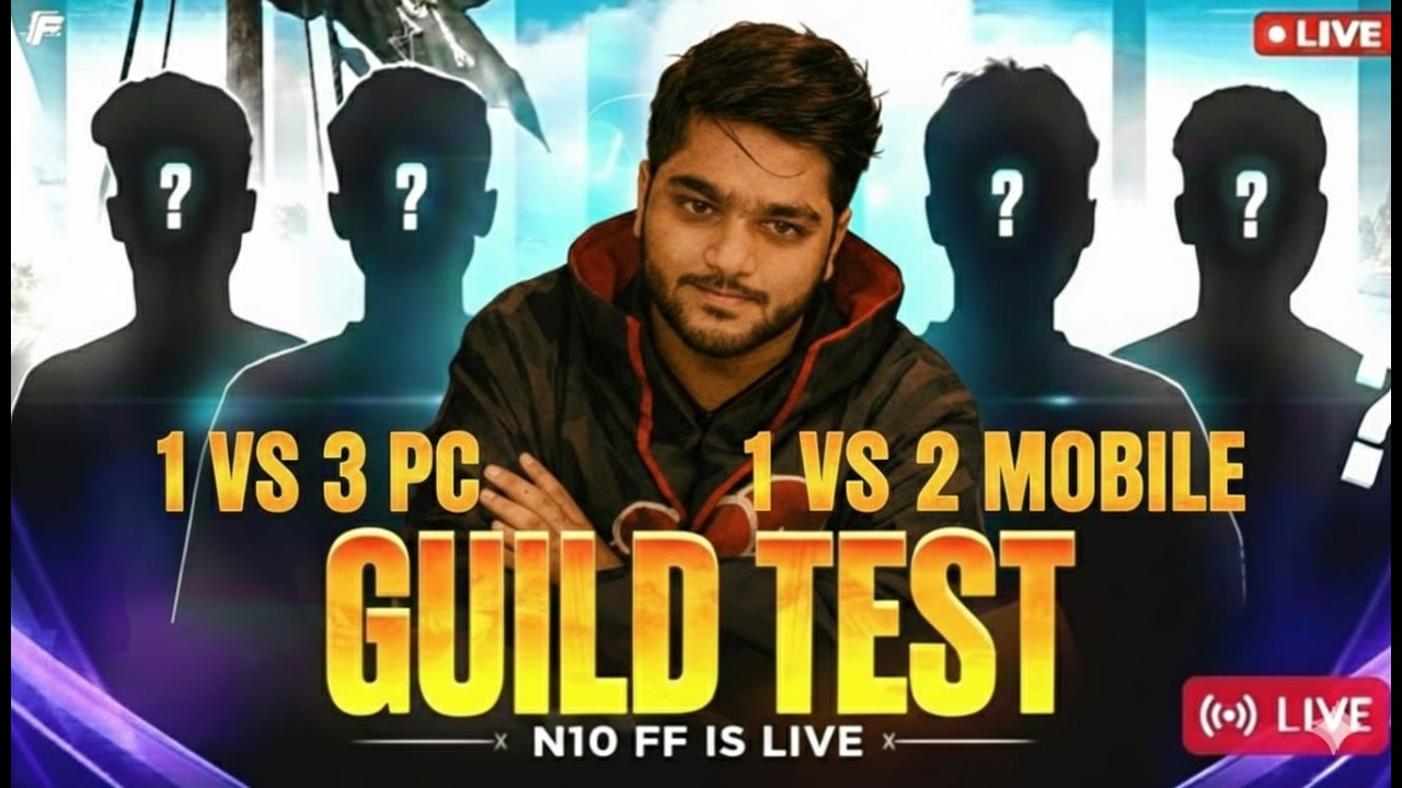 Road To 10K ✈ Guild Test || 1 V 2 || 1 v 3 | #freefire #freefireindia #gyangaming