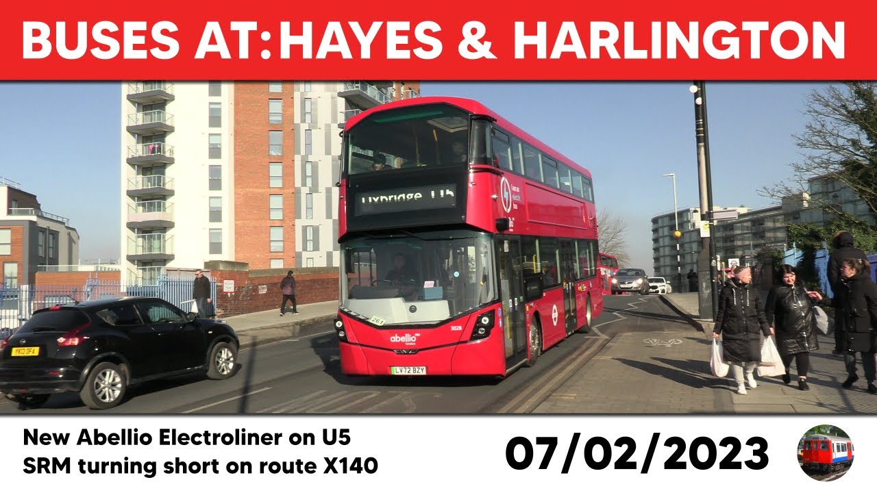 London buses at Hayes & Harlington 07/02/2023