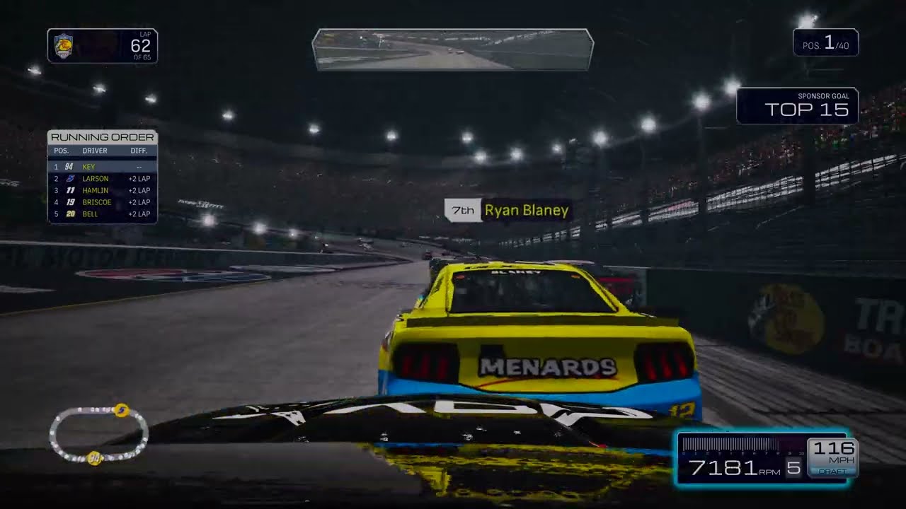29. XBOX Series X. Bristol: Cup Series - Bass Pro Shop Night Race. Level 10 car. Barely on pole.