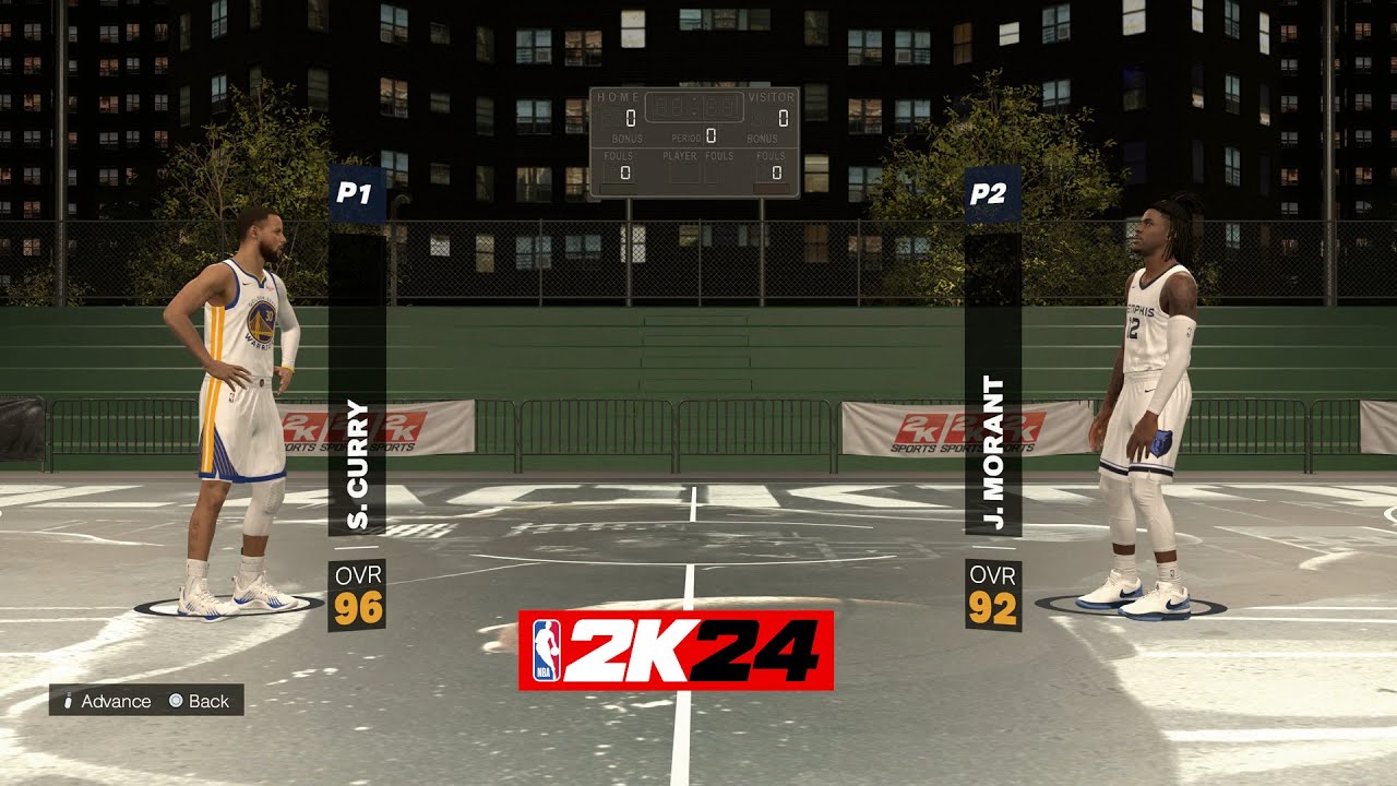 NBA 2K24 - Steph Curry Vs Ja Morant - NBA BLACKTOP (PS5)