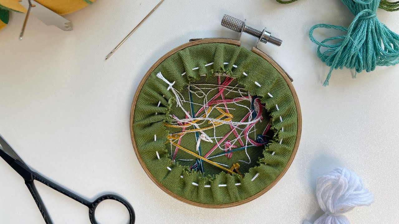 How to back (or finish) an embroidery project using running stitch