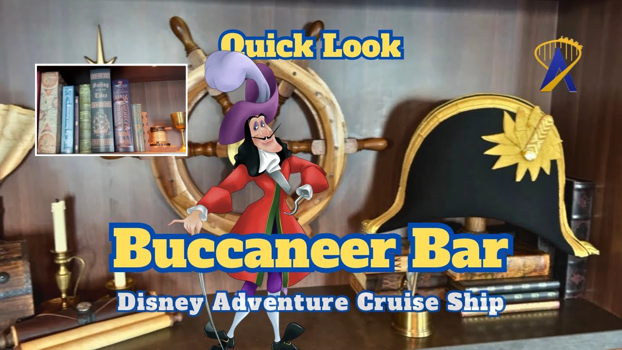 Buccaneer Bar, Captain Hook Themed Lounge on Disney Adventure