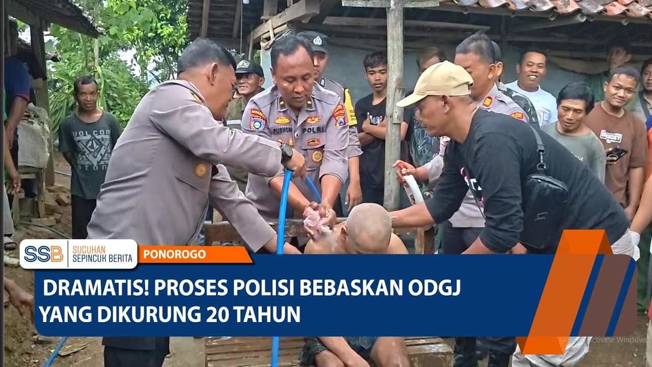 PONOROGO -  Dr4m4tis! Pros3s P0lisi B3b4skan ODGJ y4ng D1kurung 20 T4hun