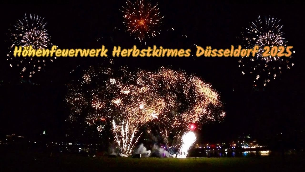 Höhenfeuerwerk Herbstkirmes Düsseldorf 2025 🎇 Tonhallenufer Fireworks🪄Highlights der Herbstkirmes