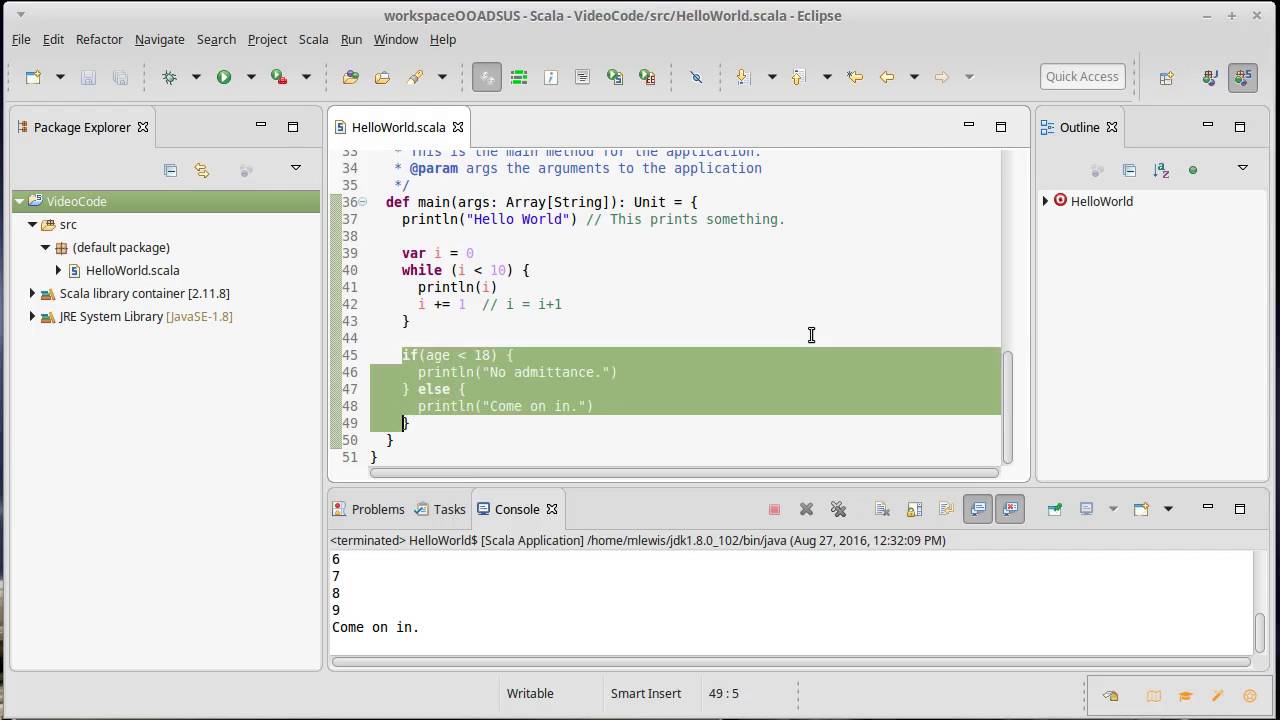 if and while (in Scala)
