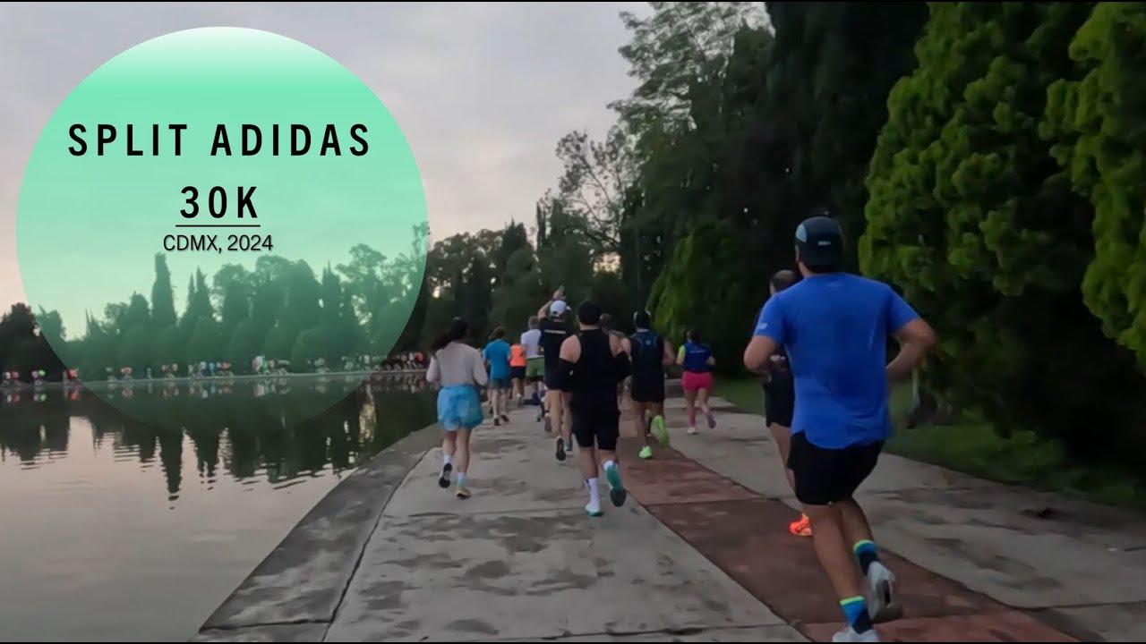 Split Adidas 30k, 2024, carrera completa, virtual run, 30km