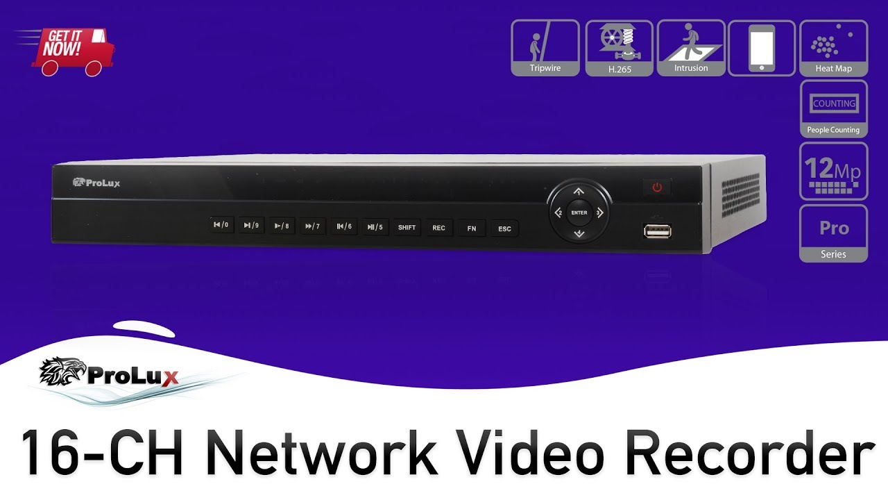 [PXN-2116HS-16P-4KS-E] - Prolux 16 Channel ePoE Network Video Recorder - Support up to 12 Megapixel