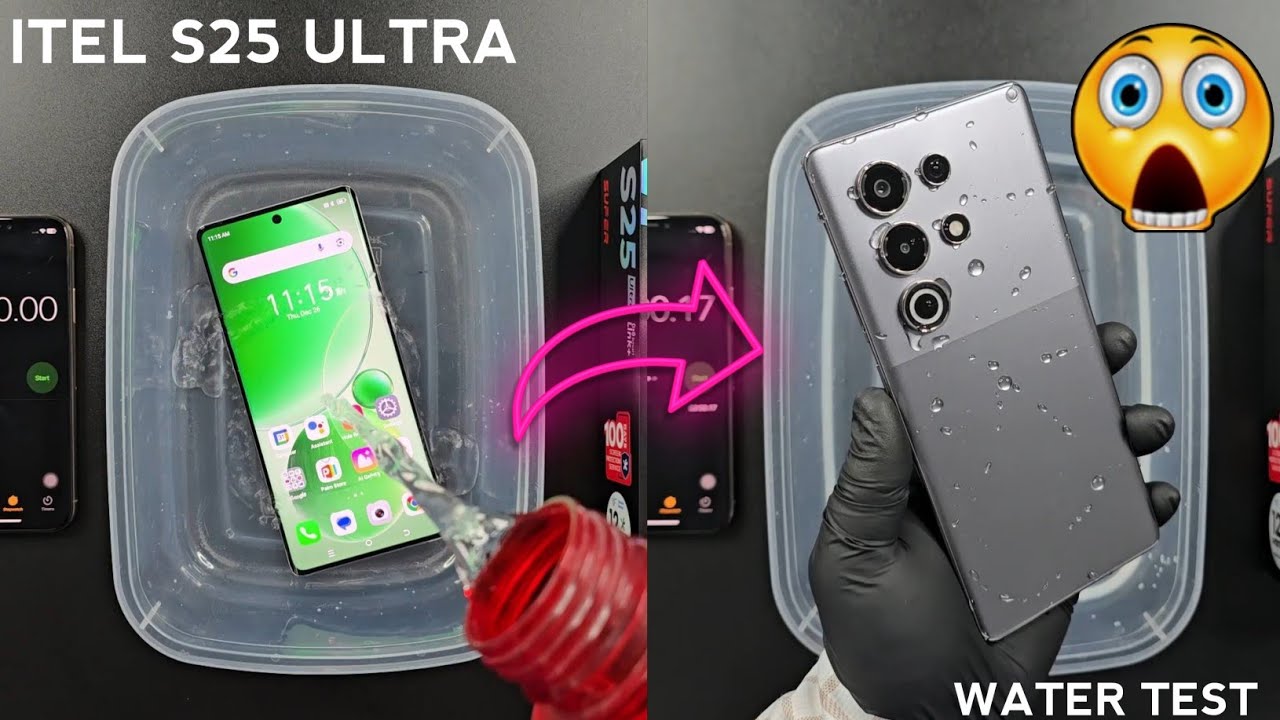 iTel S25 Ultra iP64 Waterproof Test 💧💦| The Very First Water Test Of iTel S25 Ultra