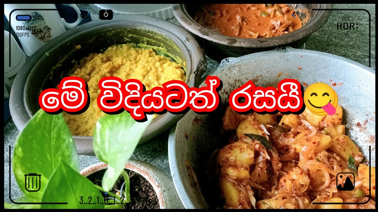 බඩ කට පිරෙන්න මහ ලොකු දේවල් ඕනි නෑ😋 Sri Lankan Simple Menu🥣