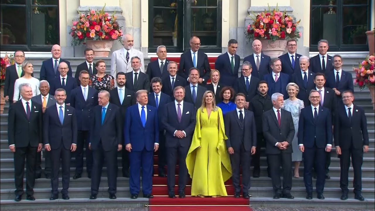 Koningspaar en prinses Amalia dineren met president Trump en andere wereldleiders
