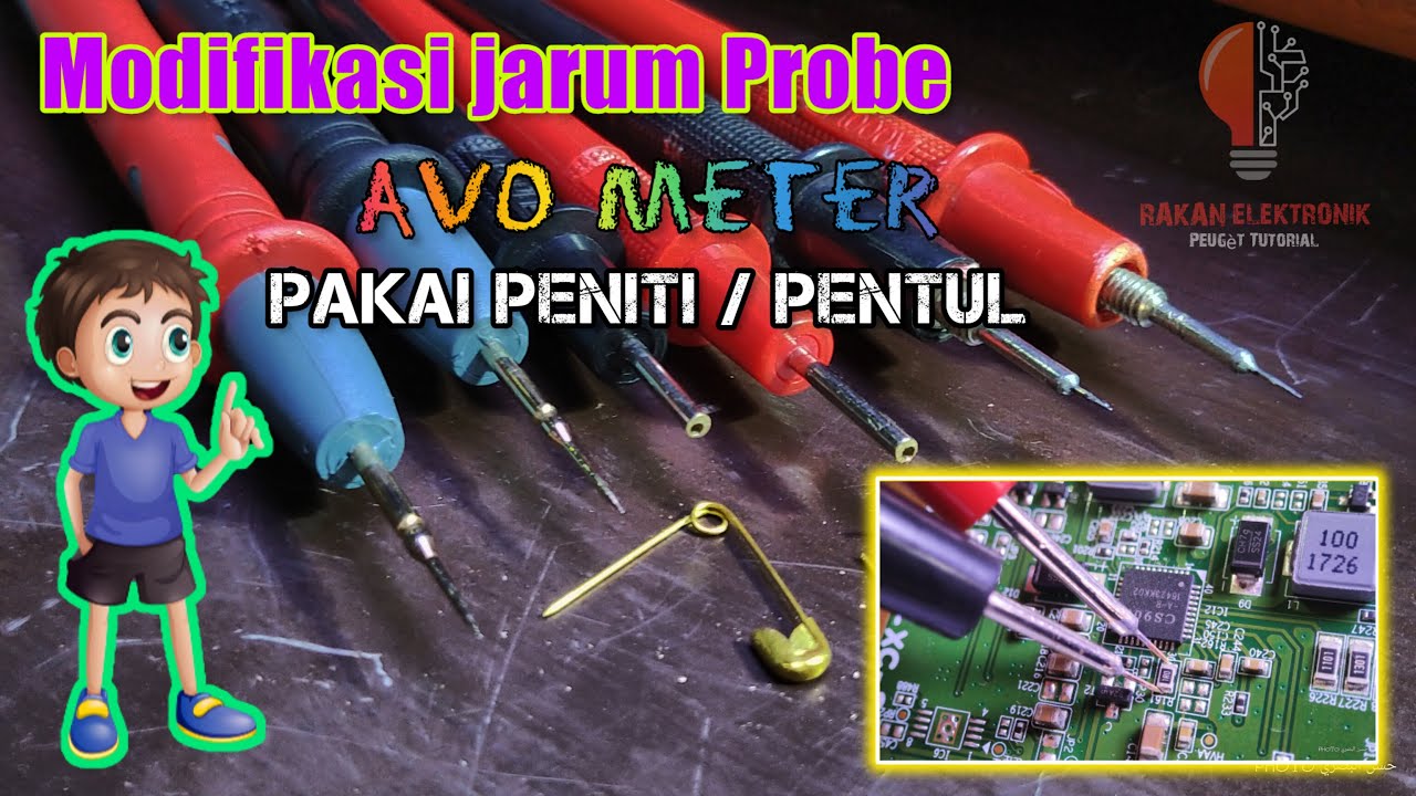 Modifikasi Probe AVO Meter pengukuran presisi jalur kecil komponen #smd  #modifikasi #probe #presisi