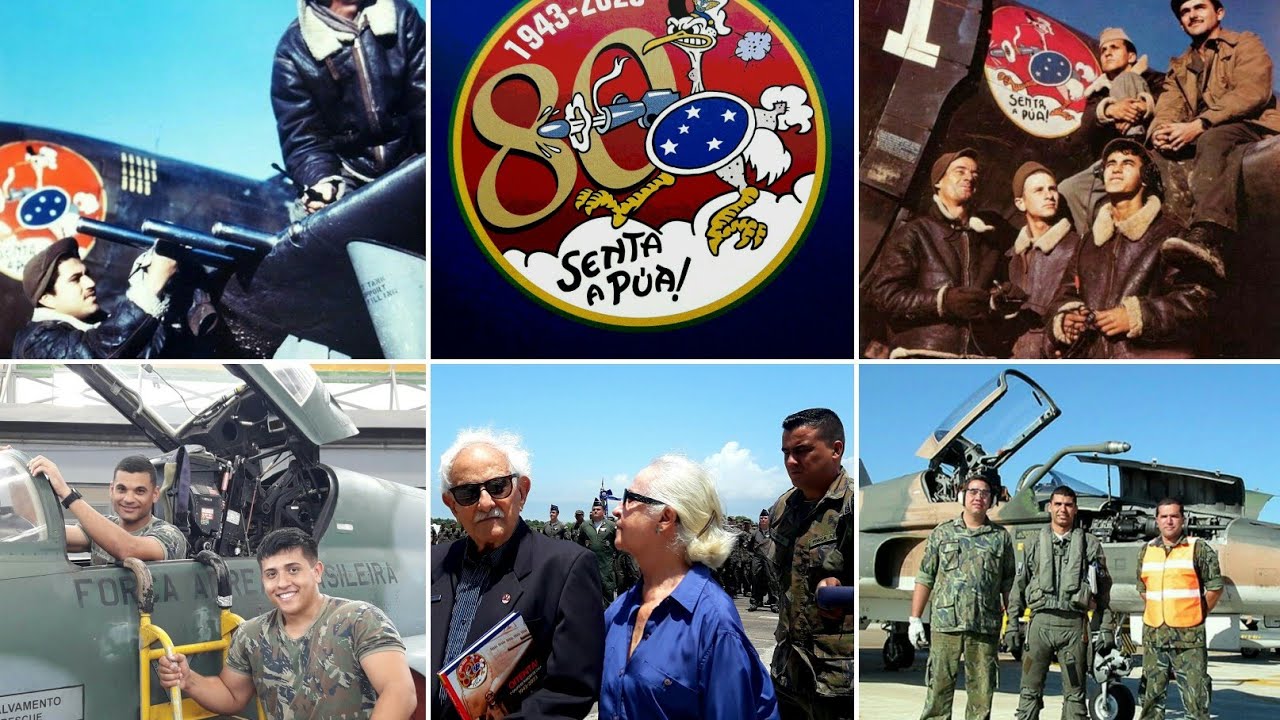 Homenagem Mec&atilde;nicos 1&ordm; GAvCa 80 Anos  Senta a P&uacute;a  P-47 F-5 BASC