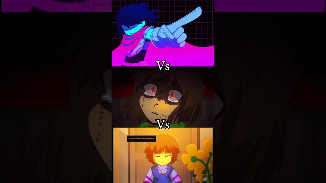 Frisk vs Chara Vs Kris canon version short